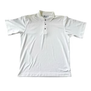 Bermuda Sands White Polo Shirt Men's Large Golf Wick Away Causal Comfort